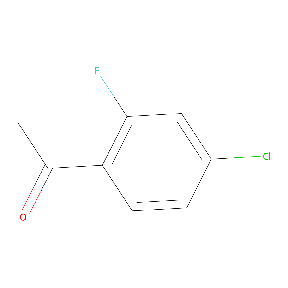 1-(4-Chloro-2-fluorophenyl)ethan-1-one molecular structure, CAS 175711-83-8