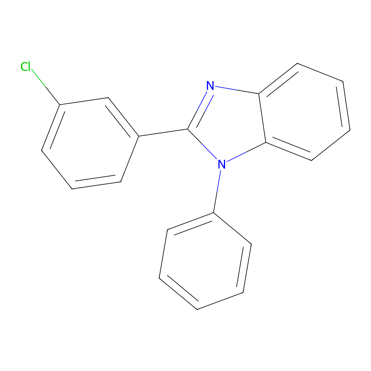2-(3-Chlorophenyl)-1-phenyl-1H-benzimidazole molecular structure, CAS 175712-66-0