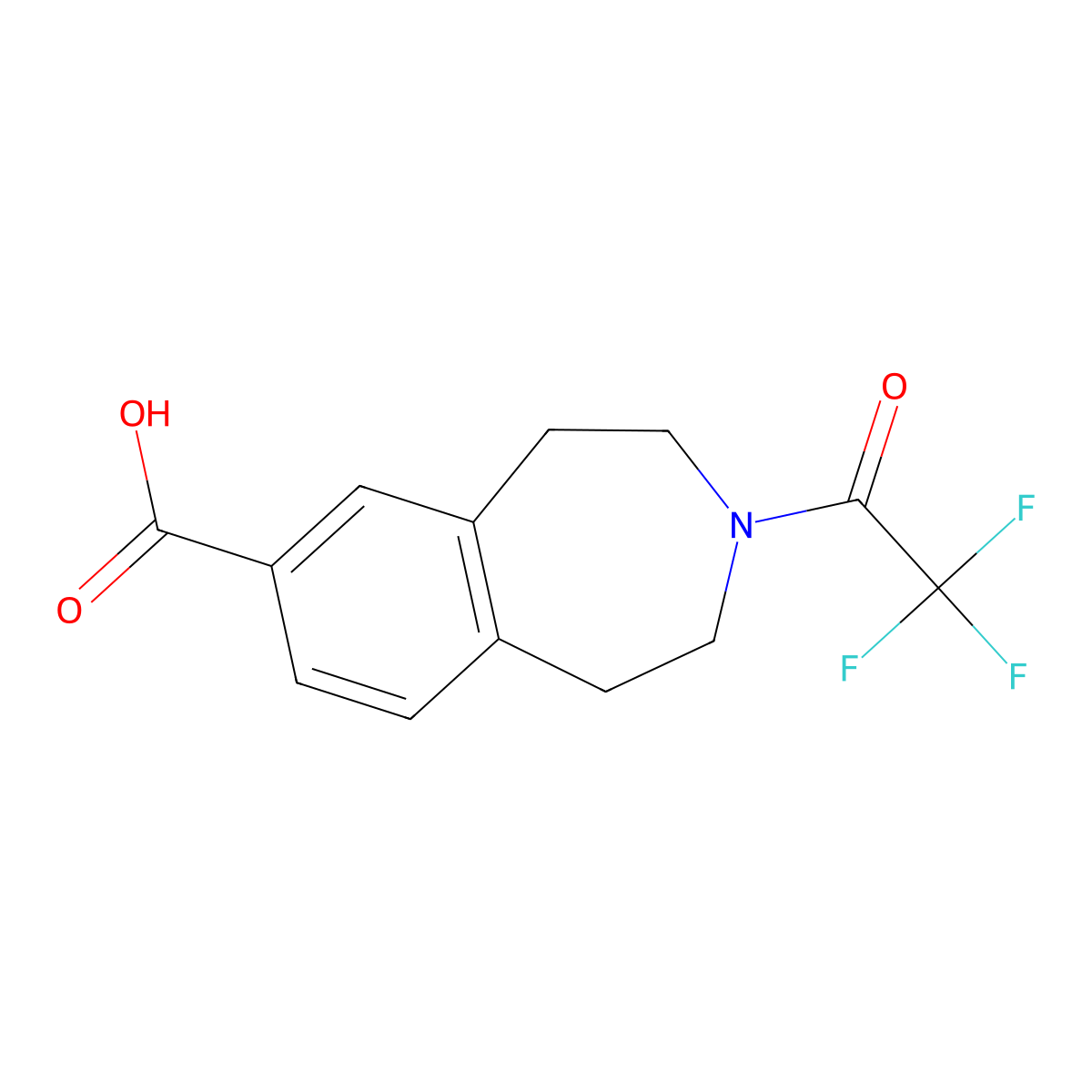 3-(2,2,2-trifluoroacetyl)-2,3,4,5-tetrahydro-1H-3-benzazepine-7-carboxylic acid molecular structure, CAS 175714-51-9