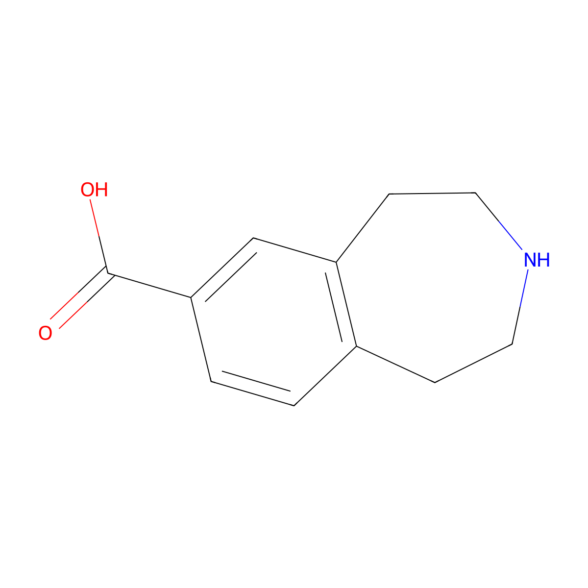 2,3,4,5-Tetrahydro-1H-3-benzazepine-7-carboxylic acid molecular structure, CAS 175714-52-0