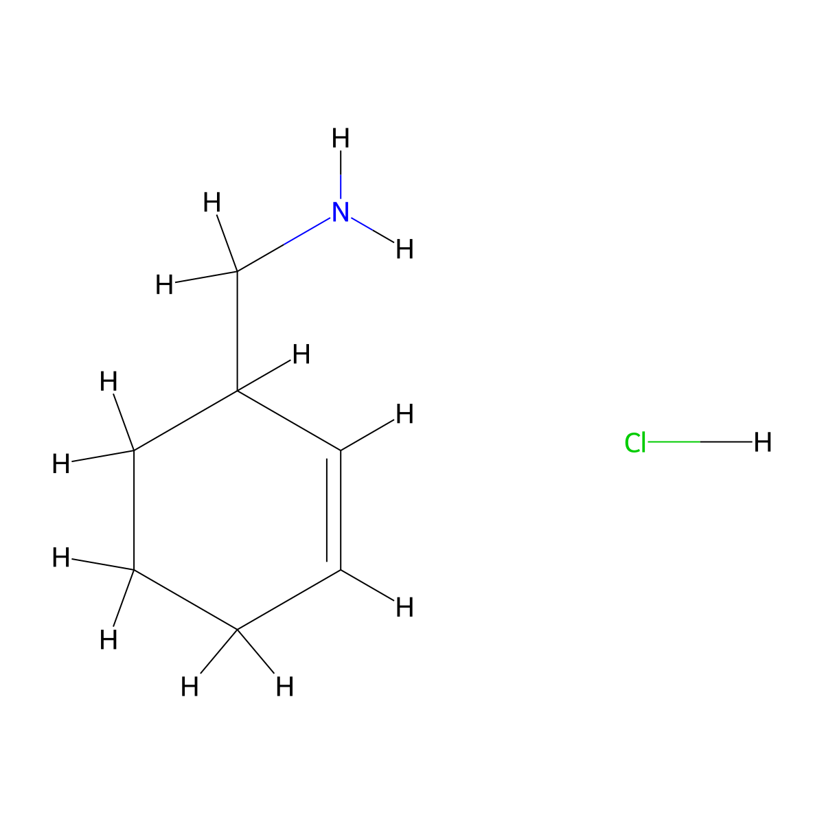 1-(Cyclohex-2-en-1-yl)methanamine hydrochloride molecular structure, CAS 175722-13-1