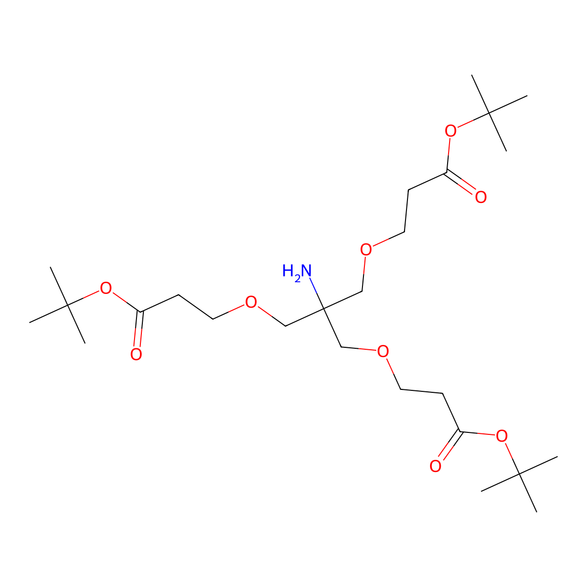 Tris[[2-(tert-butoxycarbonyl)ethoxy]methyl]methylamine molecular structure, CAS 175724-30-8