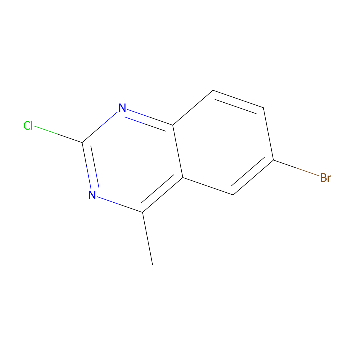 6-Bromo-2-chloro-4-methylquinazoline molecular structure, CAS 175724-46-6