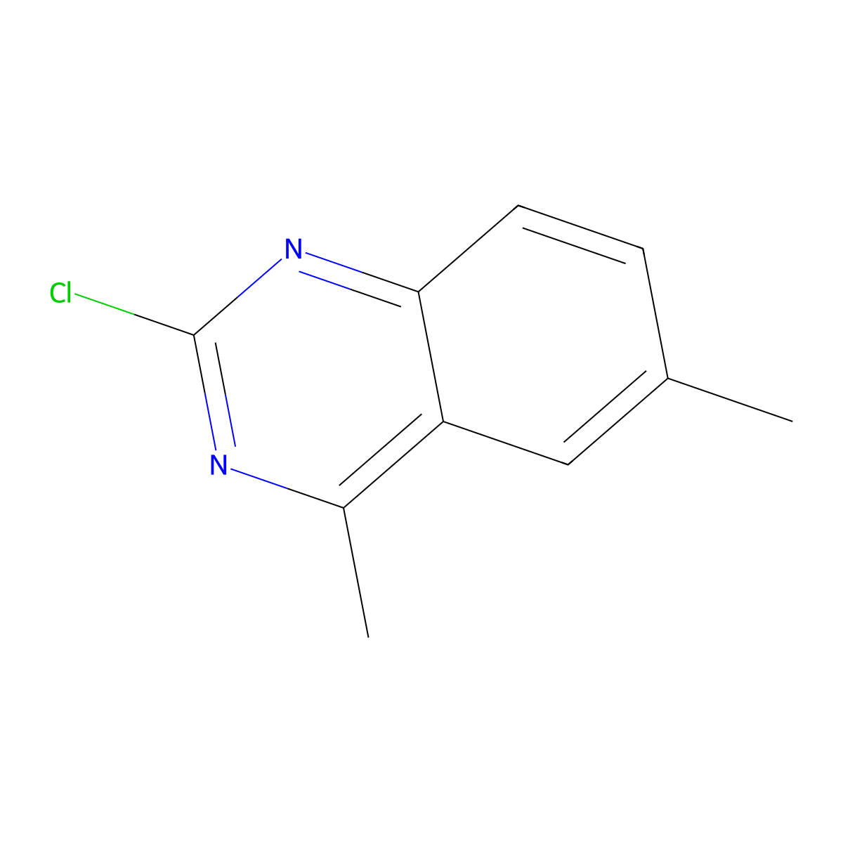 2-Chloro-4,6-dimethylquinazoline molecular structure, CAS 175724-48-8