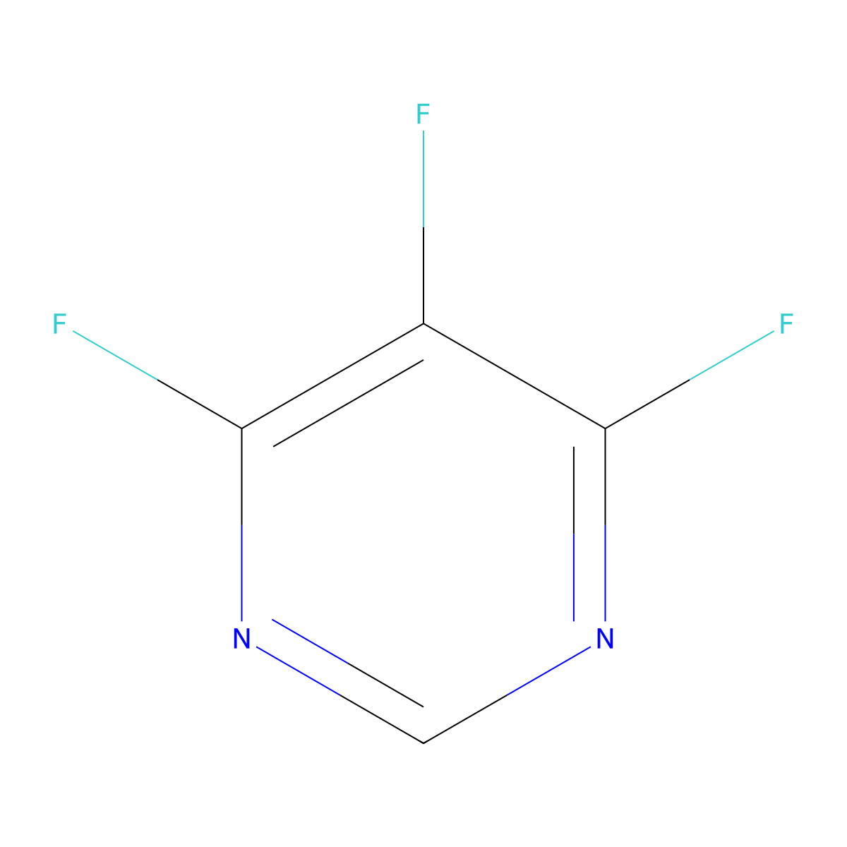 4,5,6-Trifluoropyrimidine molecular structure, CAS 17573-78-3