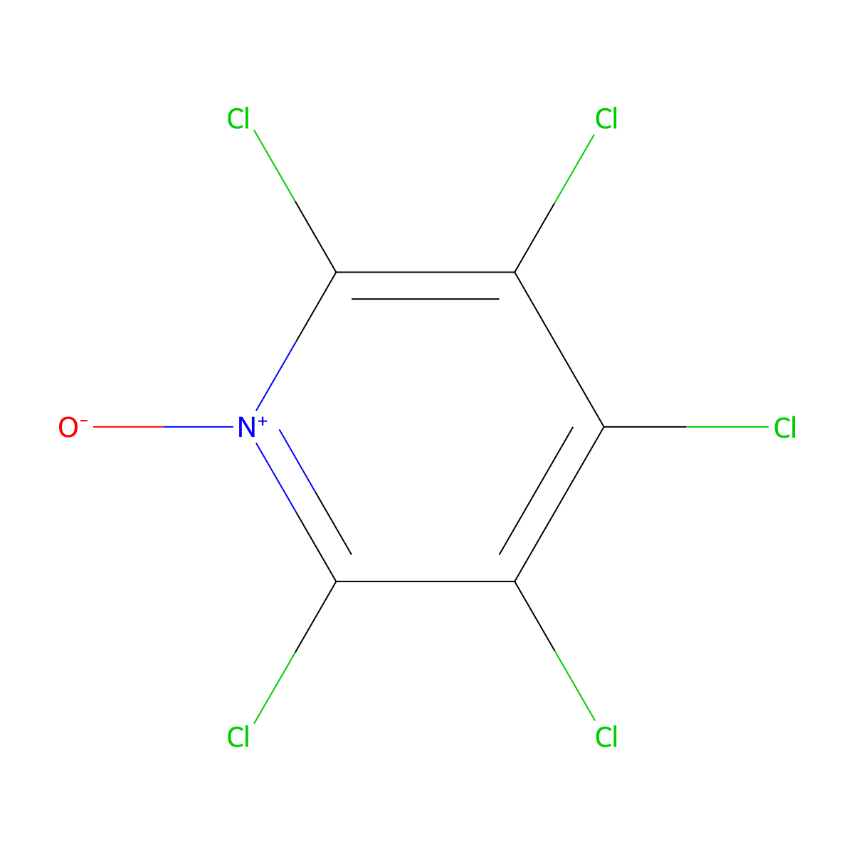 Pyridine, pentachloro-, 1-oxide molecular structure, CAS 17573-93-2