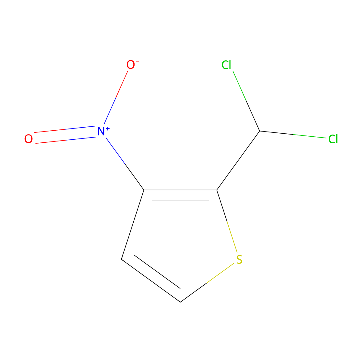 2-(Dichloromethyl)-3-nitrothiophene molecular structure, CAS 175731-00-7
