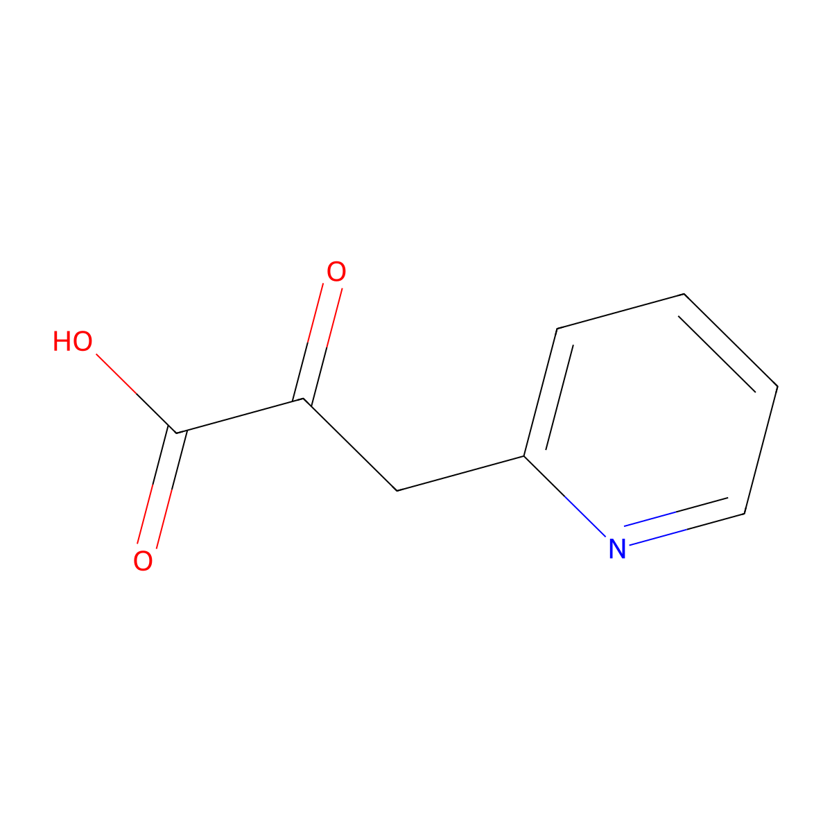 2-Oxo-3-(pyridin-2-yl)propanoic acid molecular structure, CAS 175733-76-3