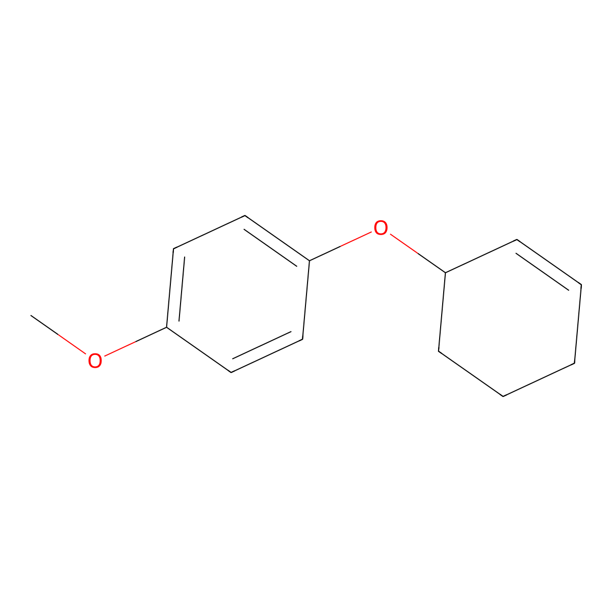 Benzene, 1-(2-cyclohexen-1-yloxy)-4-methoxy- molecular structure, CAS 175735-18-9