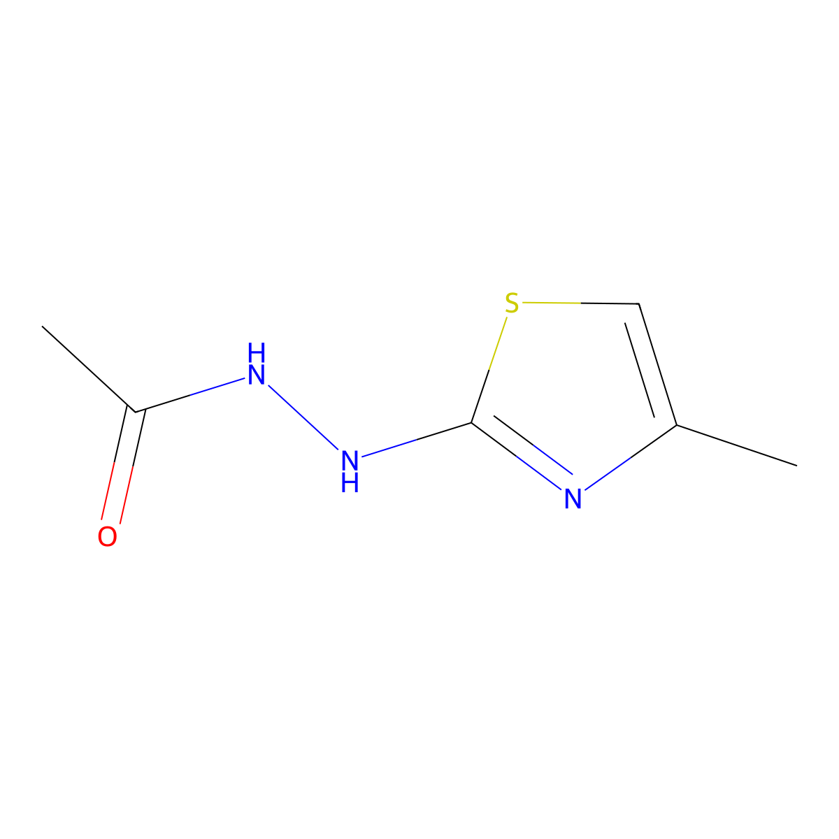 n'-(4-Methyl-1,3-thiazol-2-yl)acetohydrazide molecular structure, CAS 17574-13-9