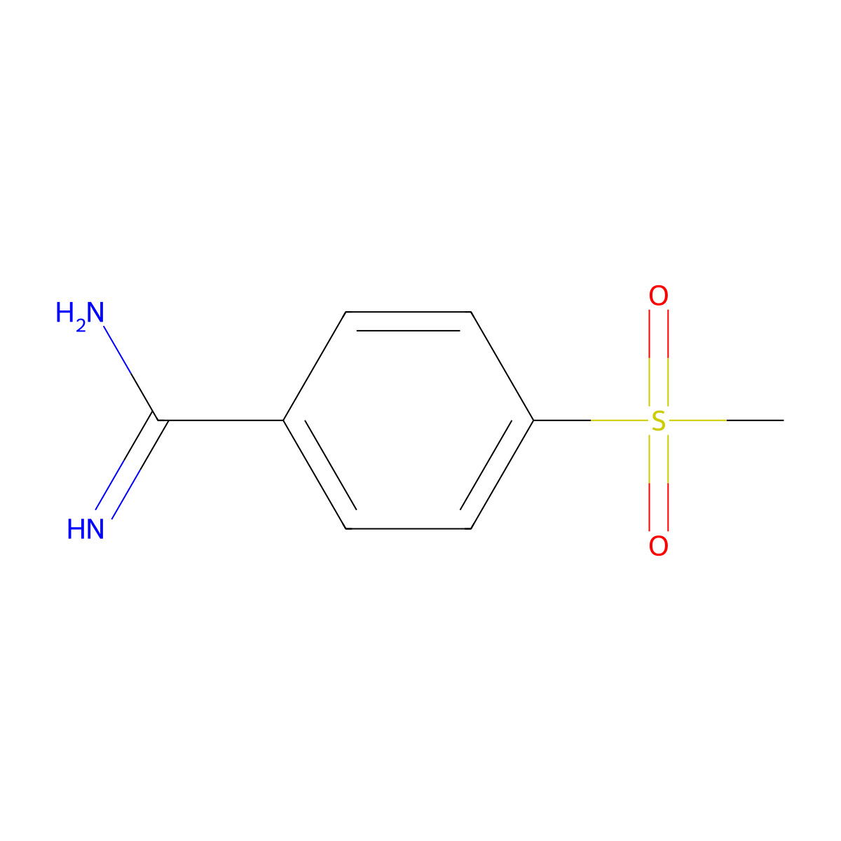 4-(Methylsulfonyl)benzenecarboximidamide molecular structure, CAS 17574-50-4