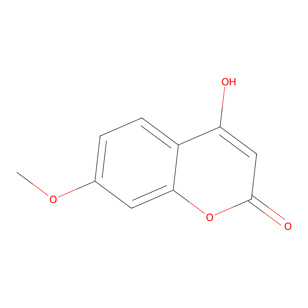 4-Hydroxy-7-methoxycoumarin molecular structure, CAS 17575-15-4