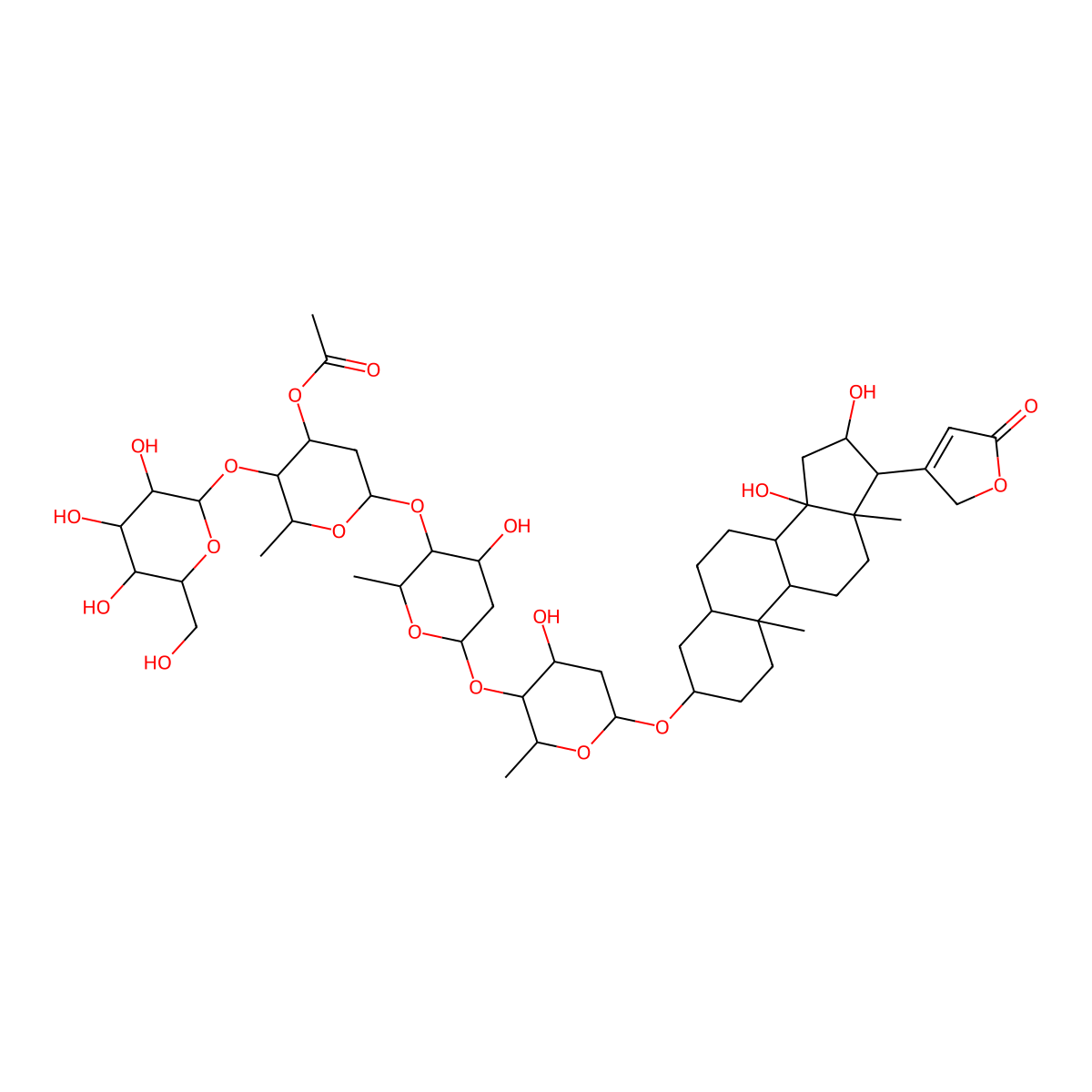 Lanatoside B molecular structure, CAS 17575-21-2