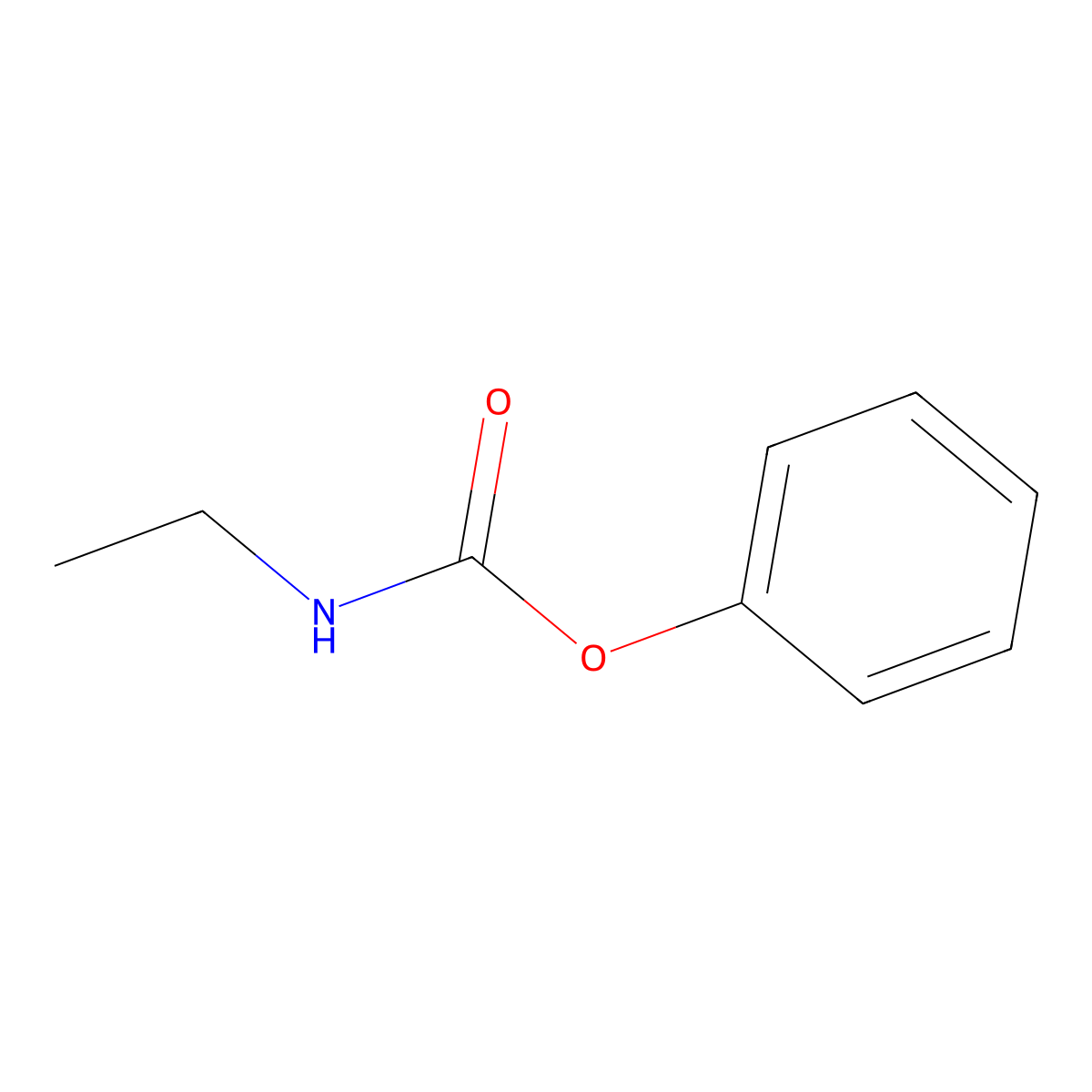 Carbamic acid, N-ethyl-, phenyl ester molecular structure, CAS 17576-39-5