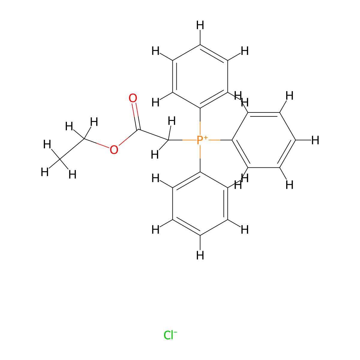 Phosphonium, (2-ethoxy-2-oxoethyl)triphenyl-, chloride (1:1) molecular structure, CAS 17577-28-5