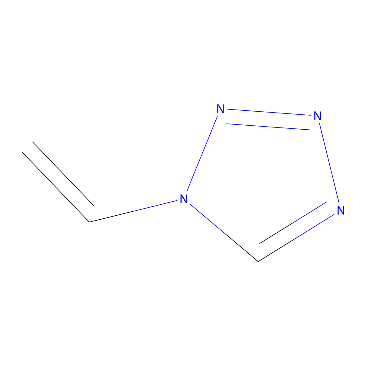 1-Ethenyl-1H-tetrazole molecular structure, CAS 17578-18-6