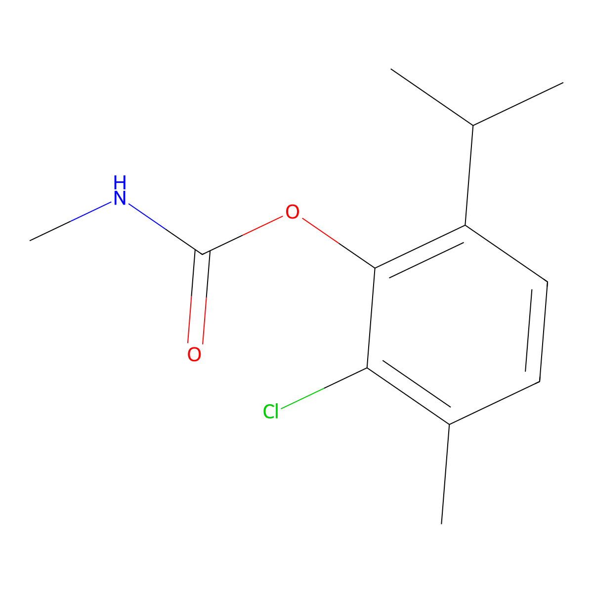 Carbamic acid, methyl-, 6-chlorothymyl ester molecular structure, CAS 17578-41-5