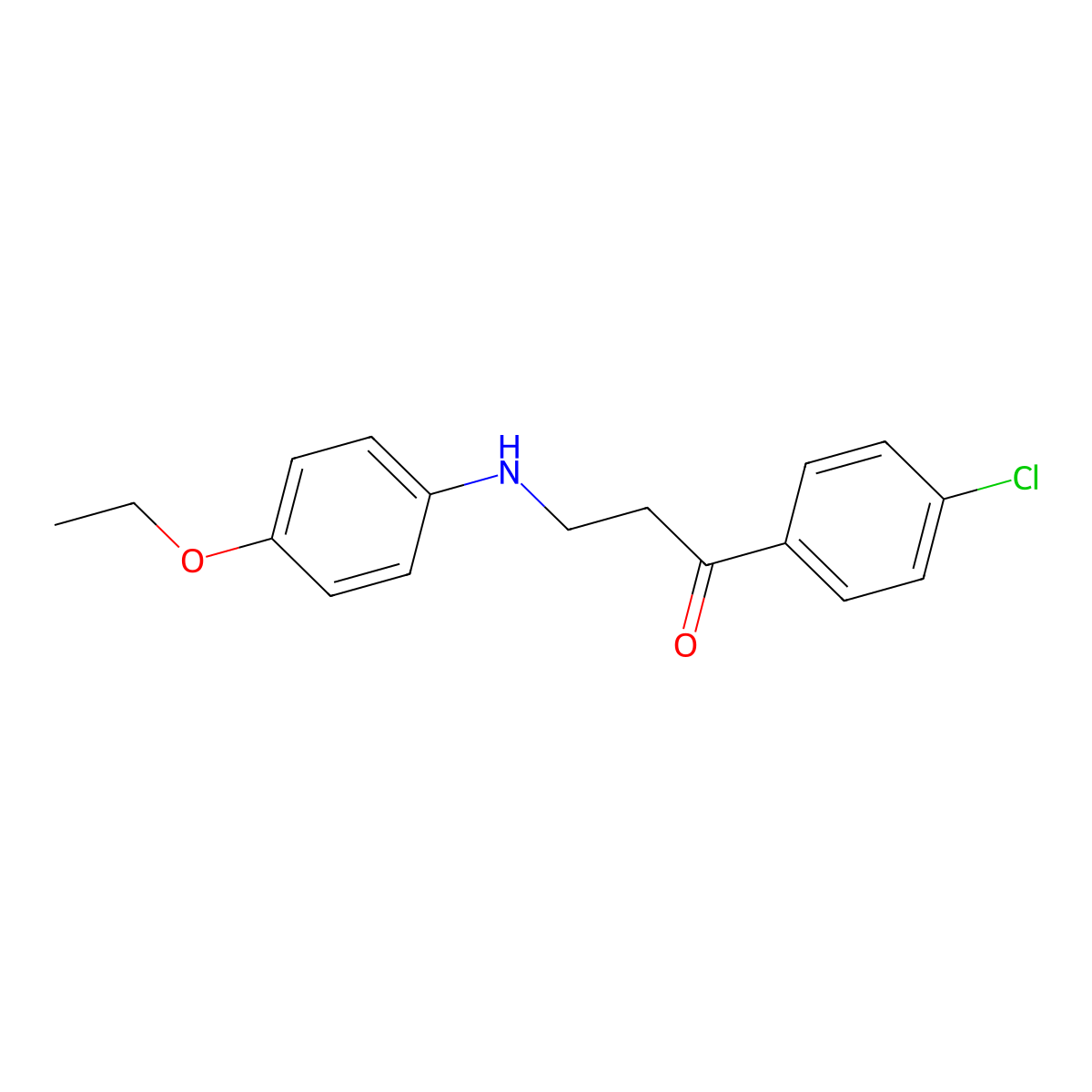1-(4-Chlorophenyl)-3-(4-ethoxyanilino)-1-propanone molecular structure, CAS 175783-75-2