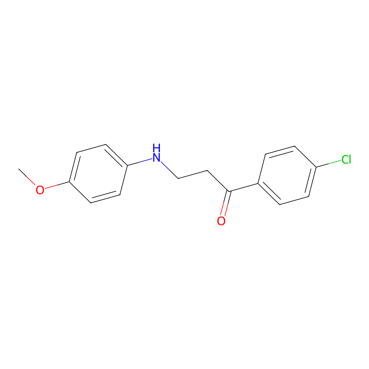1-(4-Chlorophenyl)-3-(4-methoxyanilino)-1-propanone molecular structure, CAS 175783-76-3