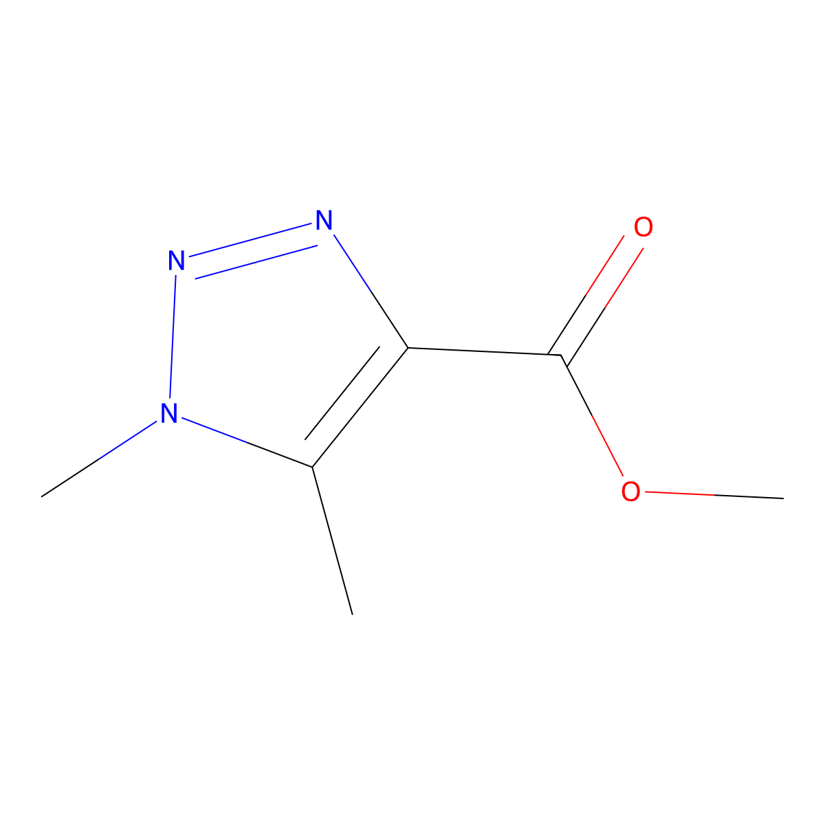 Methyl 1,5-dimethyl-1H-1,2,3-triazole-4-carboxylate molecular structure, CAS 175789-79-4