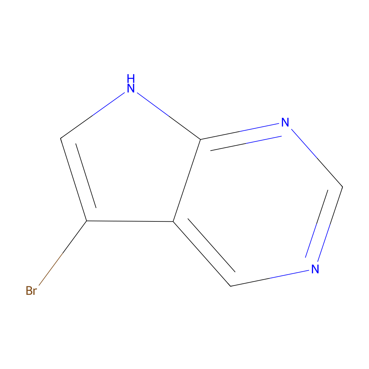 5-bromo-7H-pyrrolo[2,3-d]pyrimidine molecular structure, CAS 175791-49-8