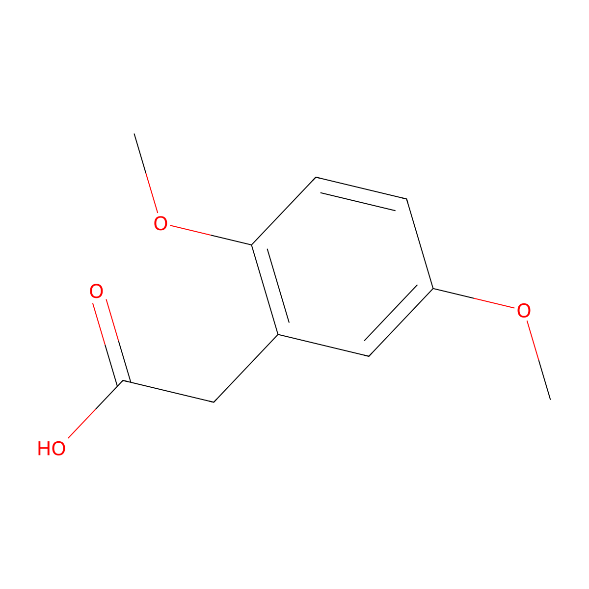2,5-Dimethoxyphenylacetic acid molecular structure, CAS 1758-25-4