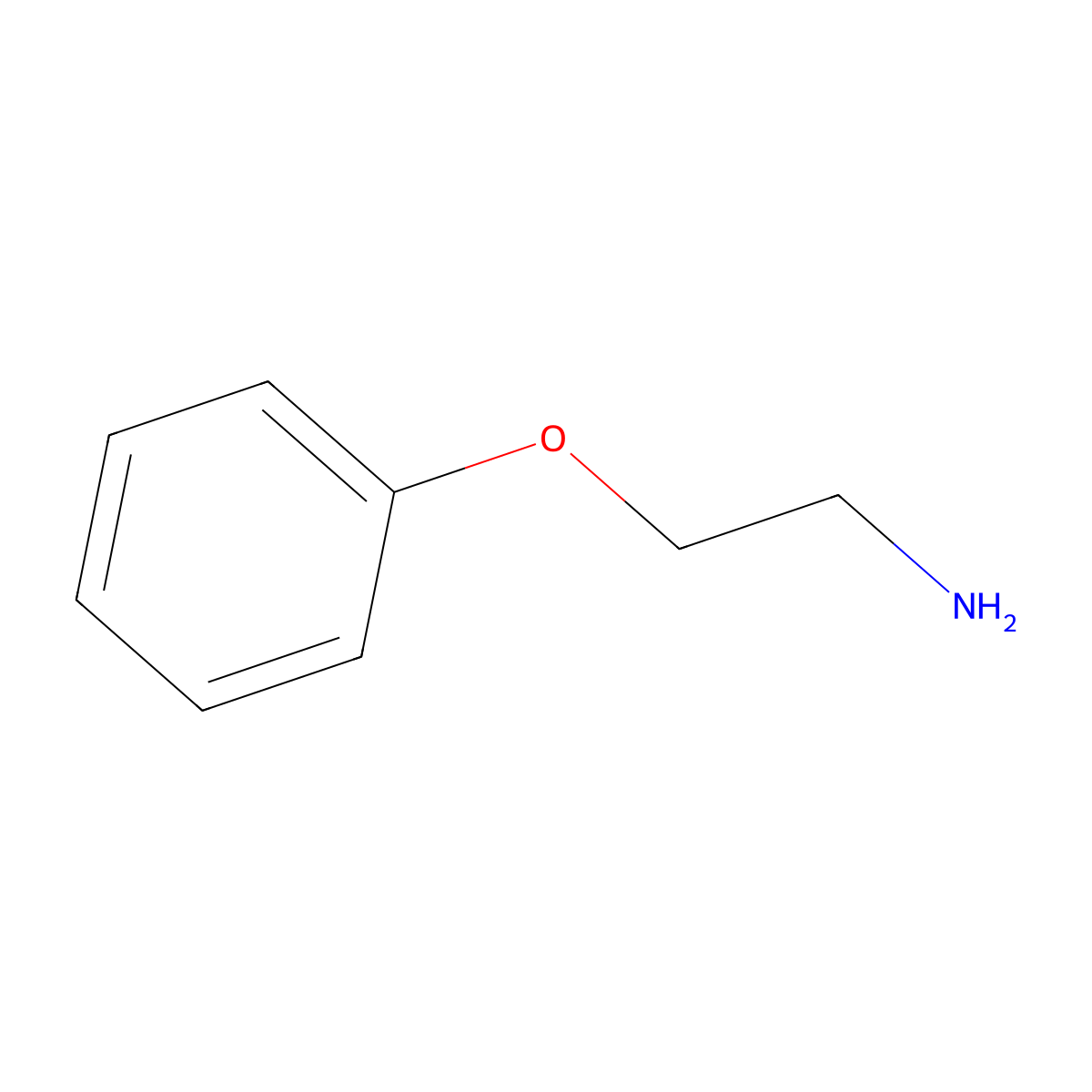 2-Phenoxyethanamine molecular structure, CAS 1758-46-9