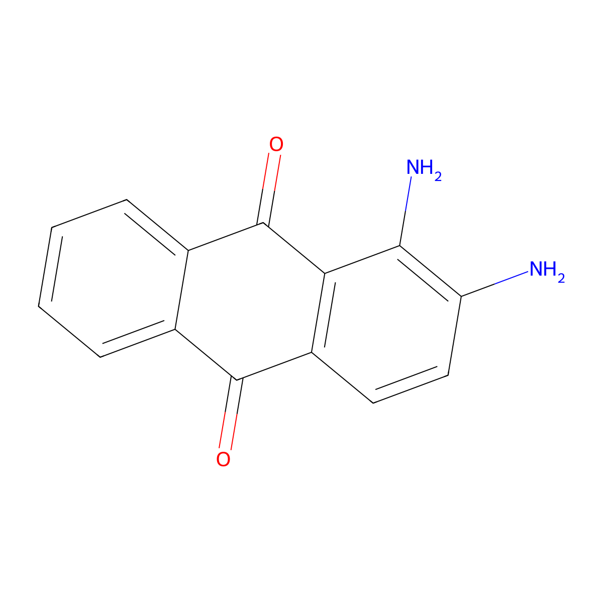 1,2-Diaminoanthraquinone molecular structure, CAS 1758-68-5