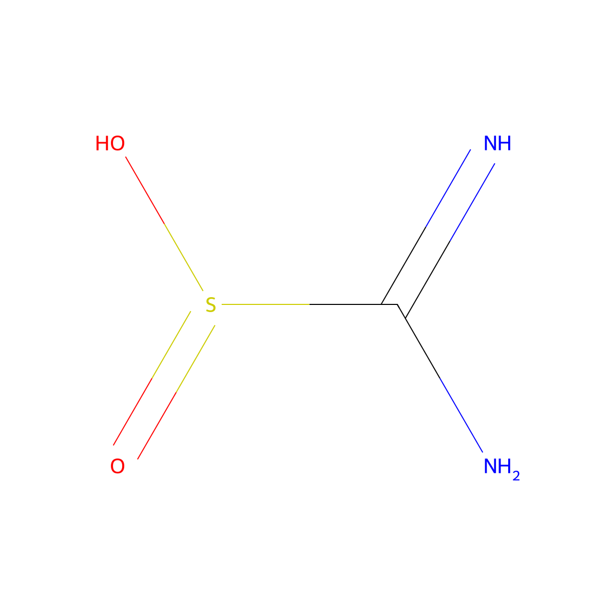 Thiourea dioxide molecular structure, CAS 1758-73-2