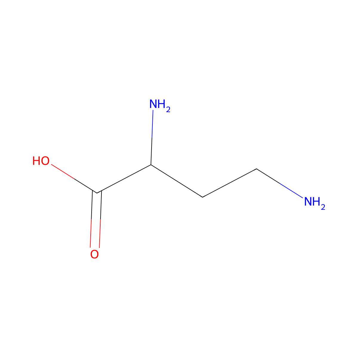 L-2,4-Diaminobutyric acid molecular structure, CAS 1758-80-1