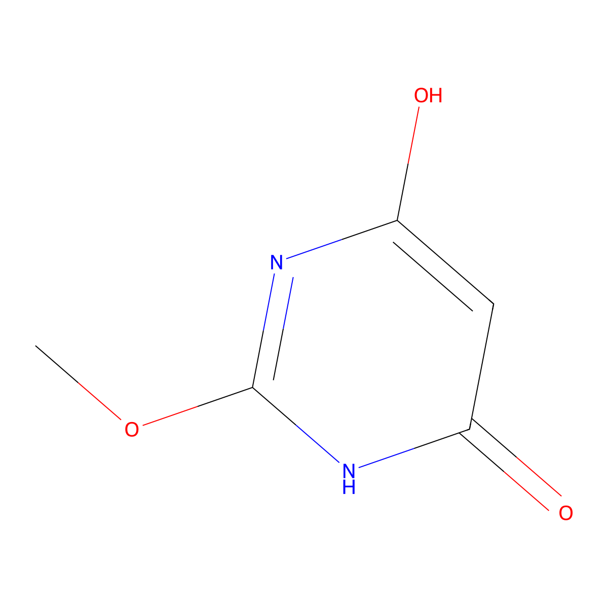 6-Hydroxy-2-methoxypyrimidin-4(3H)-one molecular structure, CAS 1758-98-1