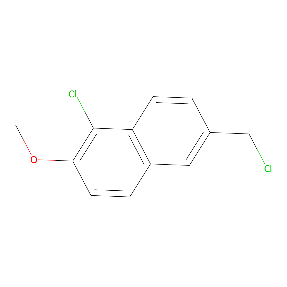 1-Chloro-6-(chloromethyl)-2-methoxynaphthalene molecular structure, CAS 17580-30-2