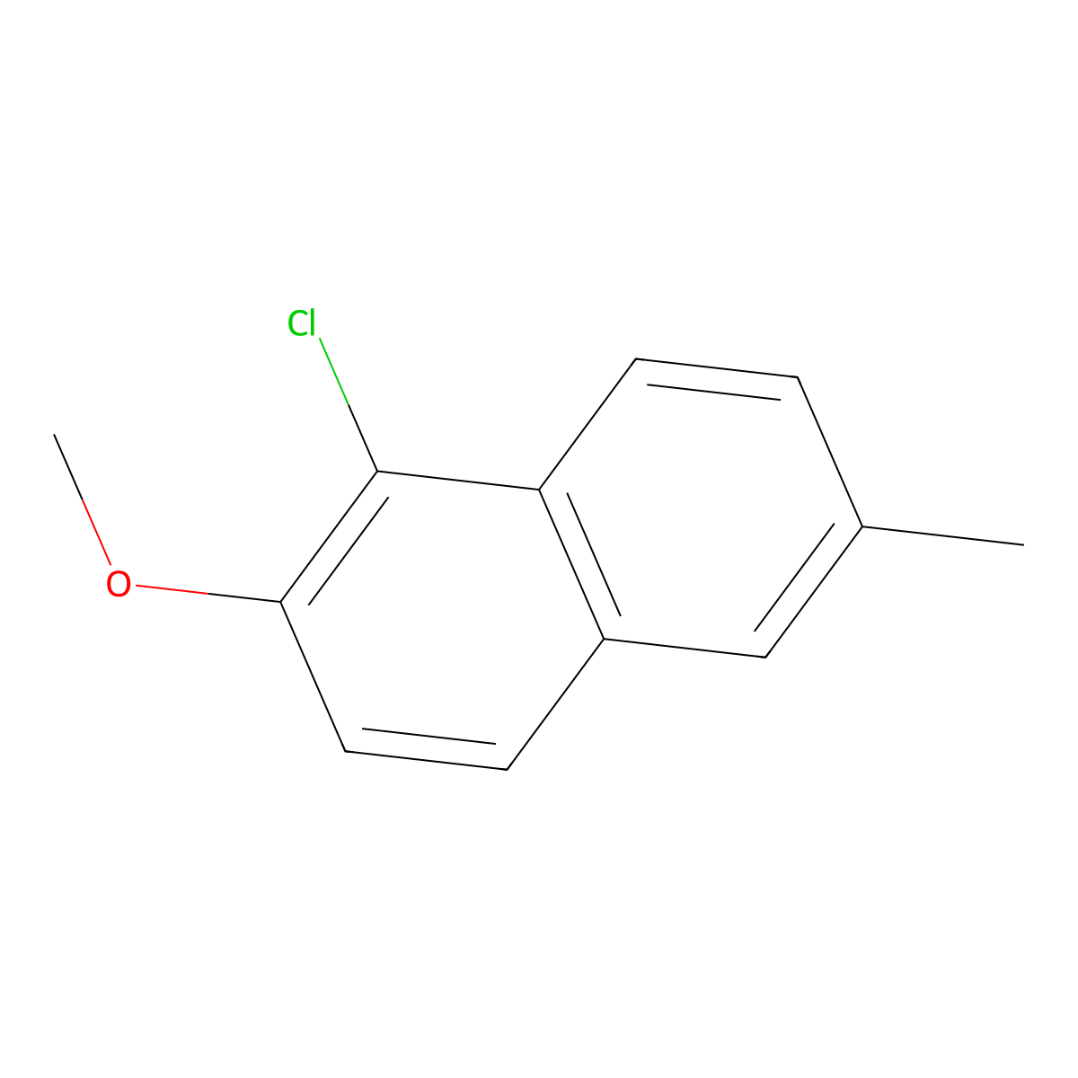 1-Chloro-2-methoxy-6-methylnaphthalene molecular structure, CAS 17580-31-3