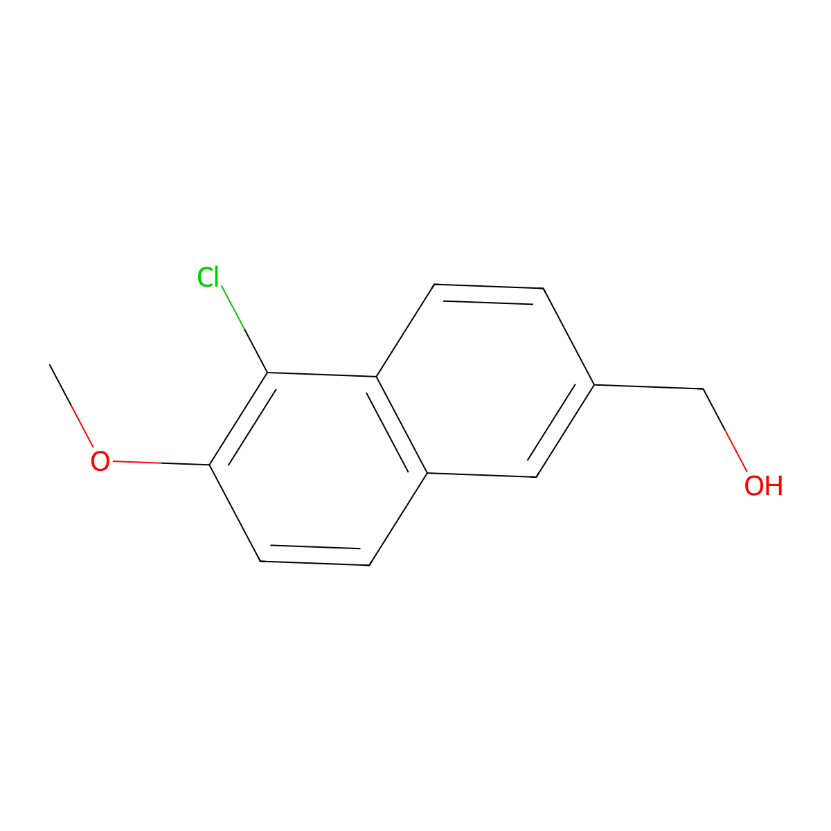 (5-Chloro-6-methoxynaphthalen-2-yl)methanol molecular structure, CAS 17580-35-7