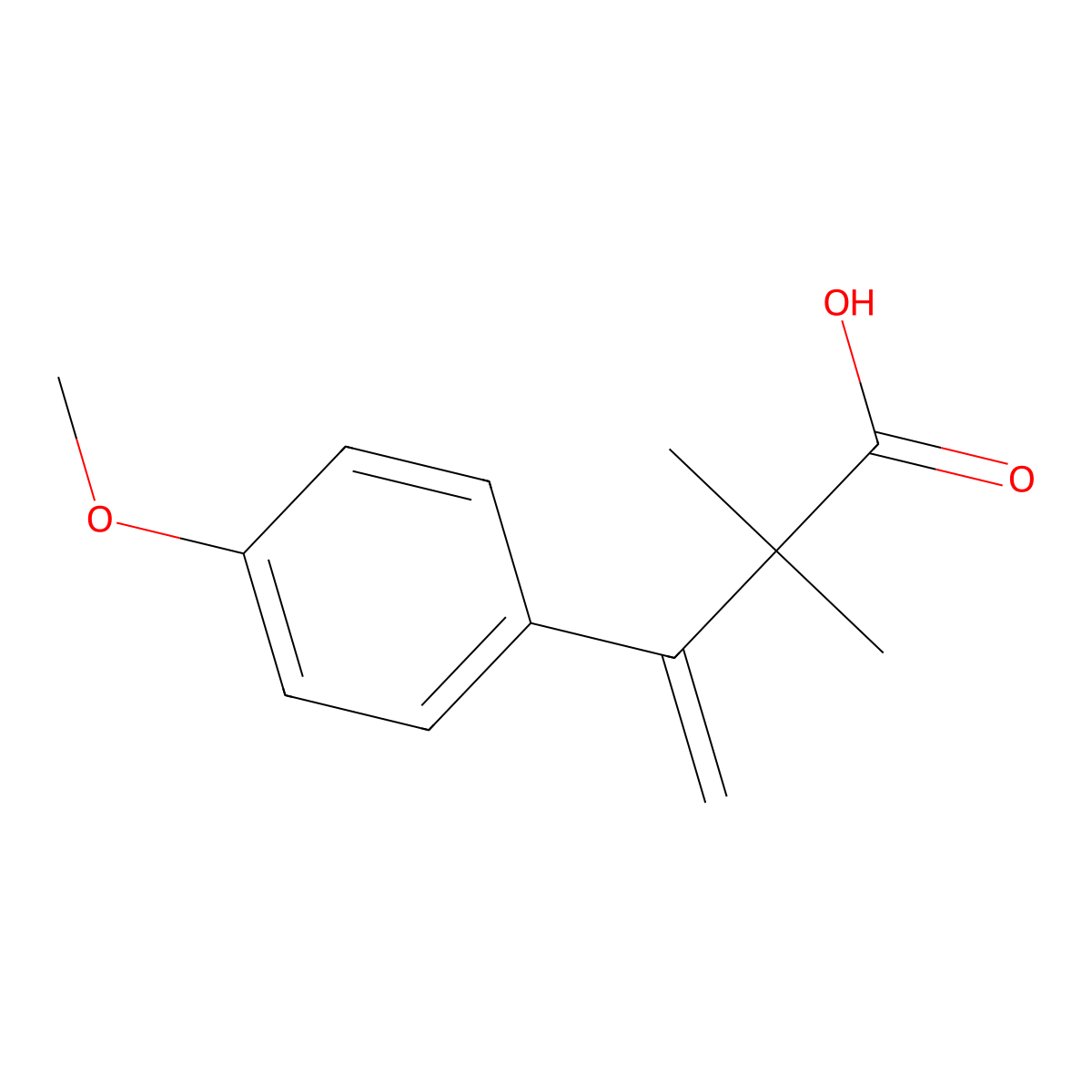 3-(4-Methoxyphenyl)-2,2-dimethylbut-3-enoic acid molecular structure, CAS 17580-45-9