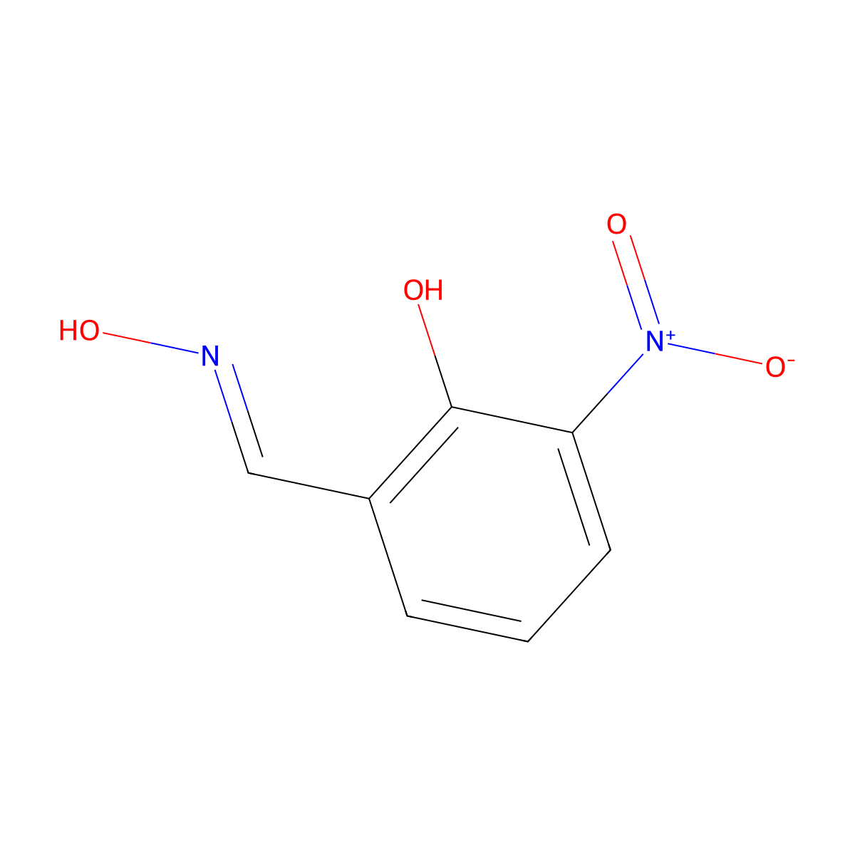 2-[(Hydroxyimino)methyl]-6-nitrophenol molecular structure, CAS 17580-64-2
