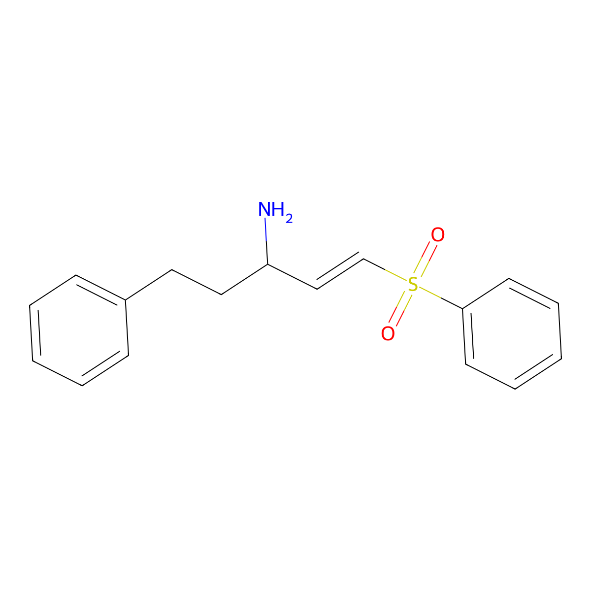 (S,E)-5-Phenyl-1-(phenylsulfonyl)pent-1-en-3-amine molecular structure, CAS 175800-30-3