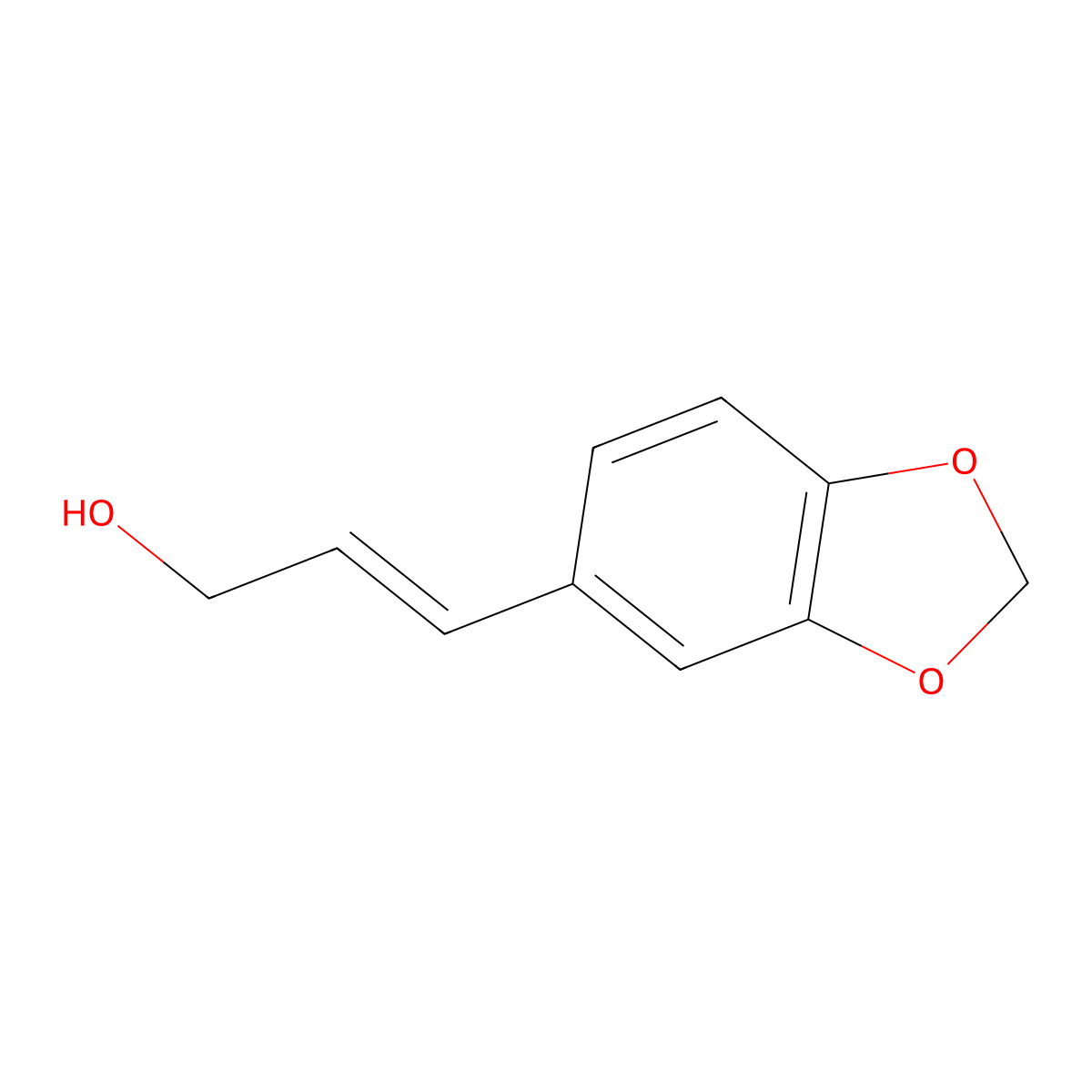 3'-Hydroxyisosafrole molecular structure, CAS 17581-86-1
