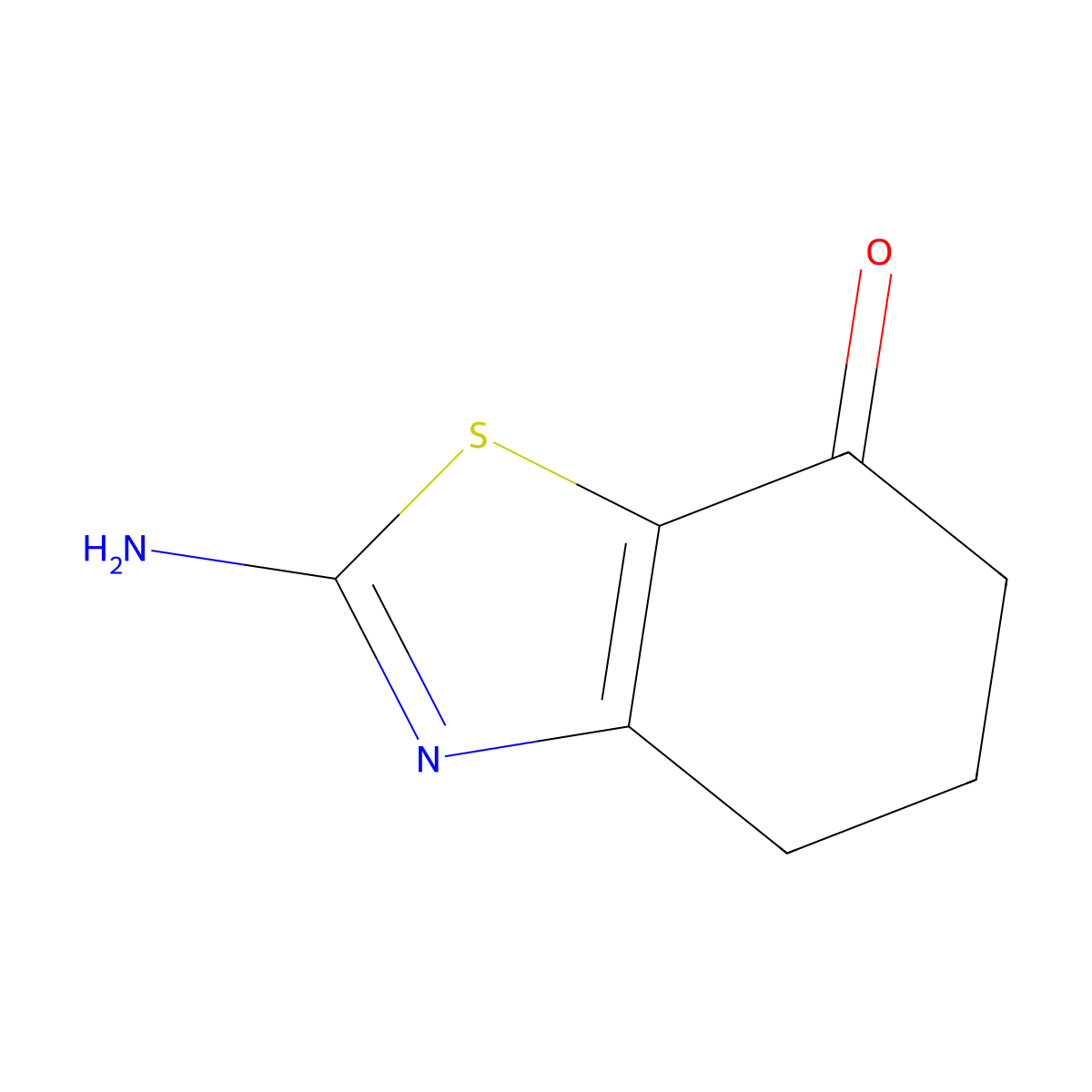 2-Amino-4,5,6,7-tetrahydro-1,3-benzothiazol-7-one molecular structure, CAS 17583-10-7