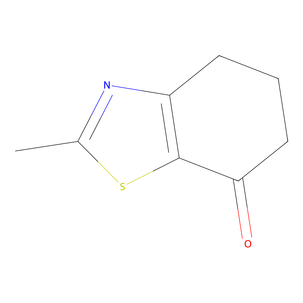 2-Methyl-4,5,6,7-tetrahydro-1,3-benzothiazol-7-one molecular structure, CAS 17583-14-1