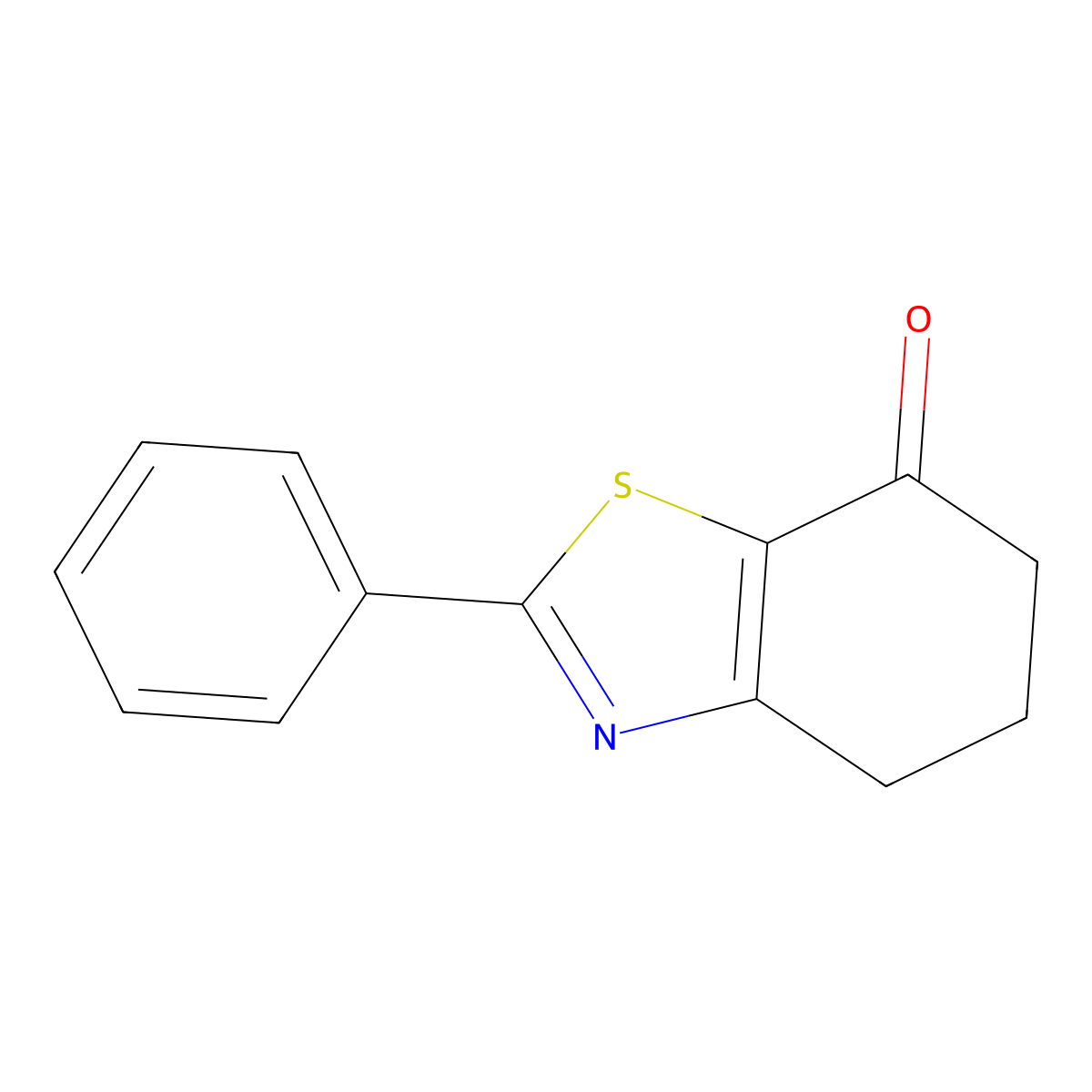 2-Phenyl-5,6-dihydro-1,3-benzothiazol-7(4H)-one molecular structure, CAS 17583-15-2