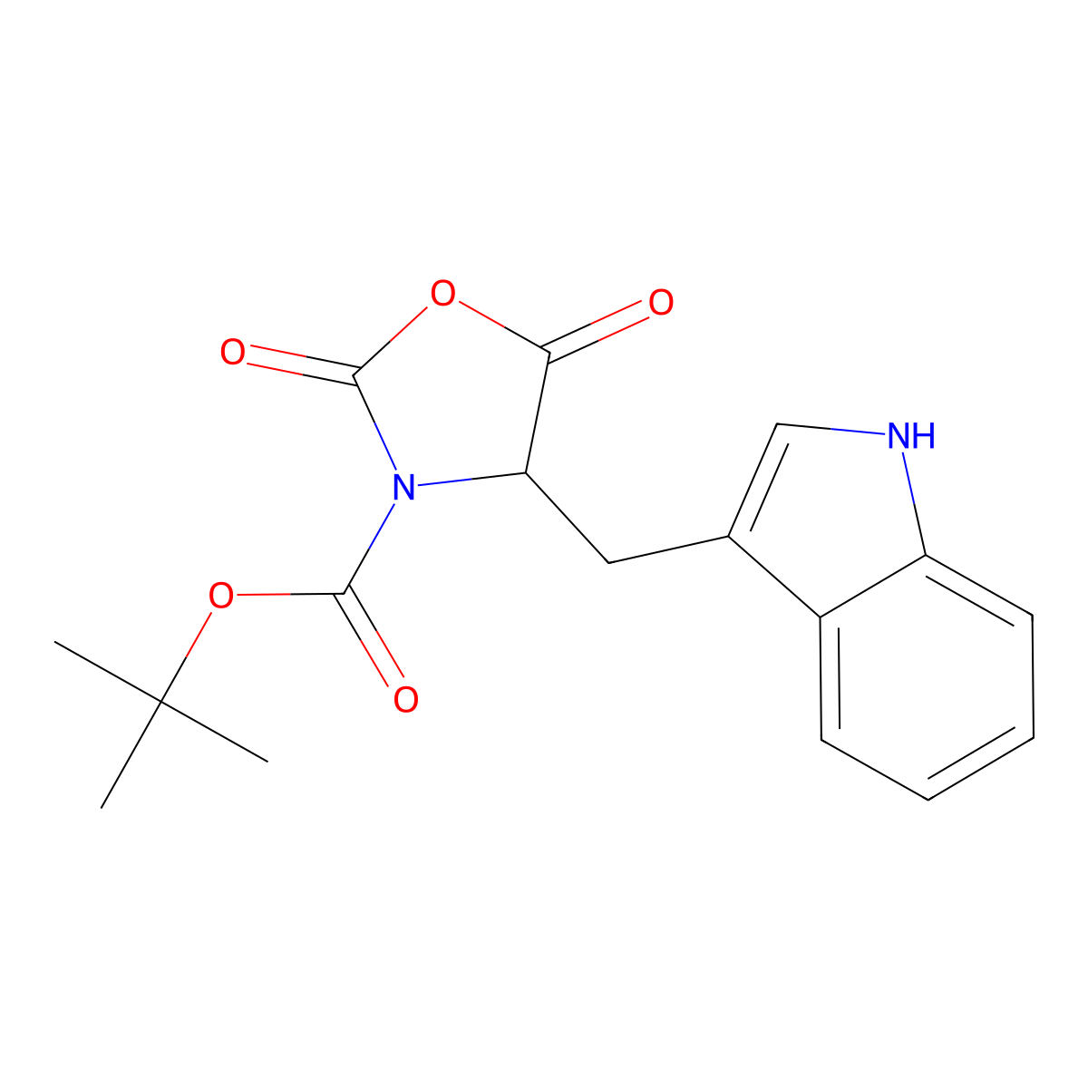 Boc-Trp-N-carboxyanhydride molecular structure, CAS 175837-77-1