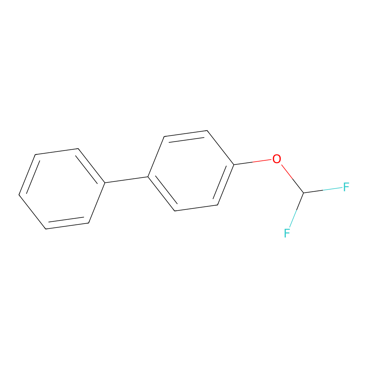 4-(Difluoromethoxy)biphenyl molecular structure, CAS 175838-98-9