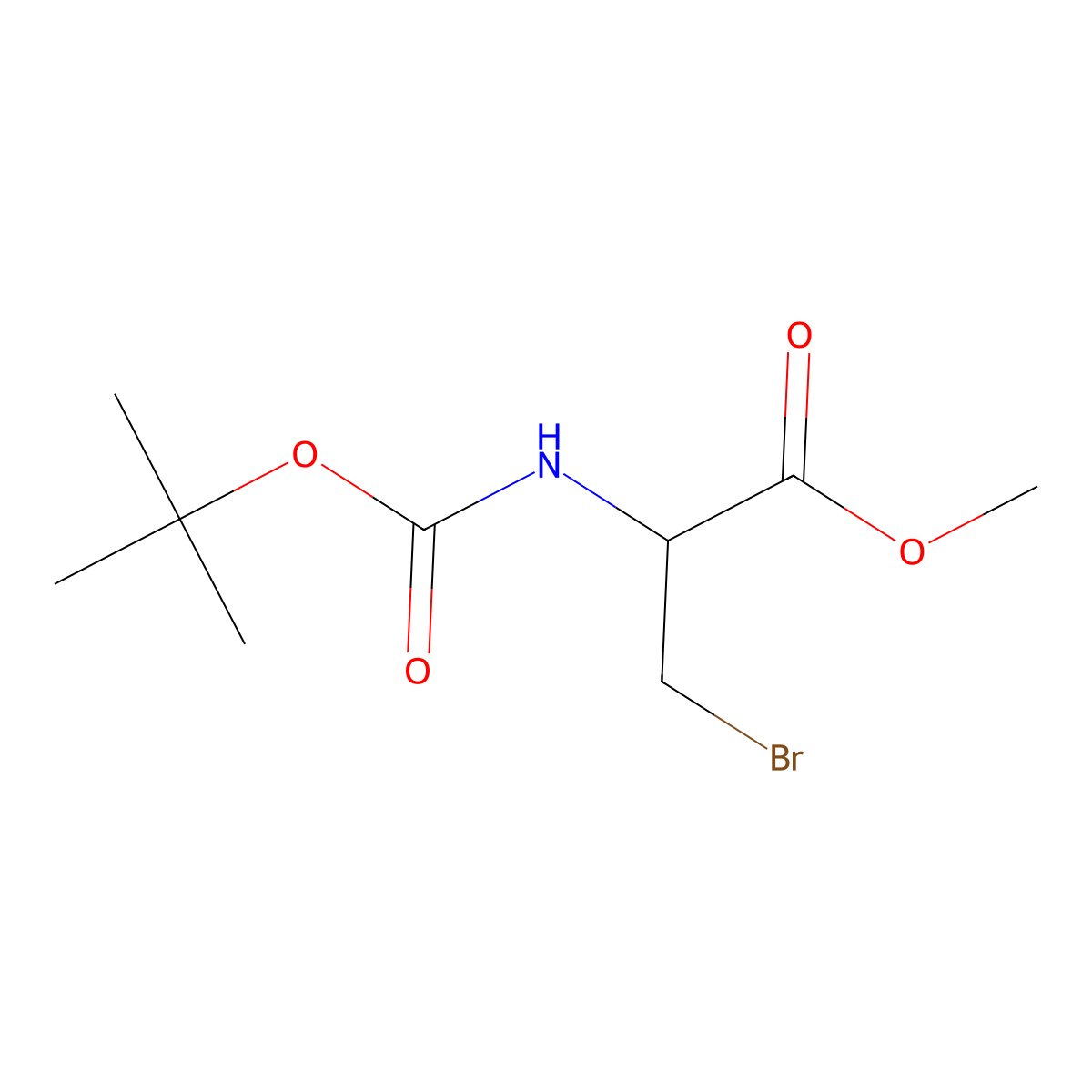 N-Boc-3-bromo-L-alanine Methyl Ester molecular structure, CAS 175844-11-8