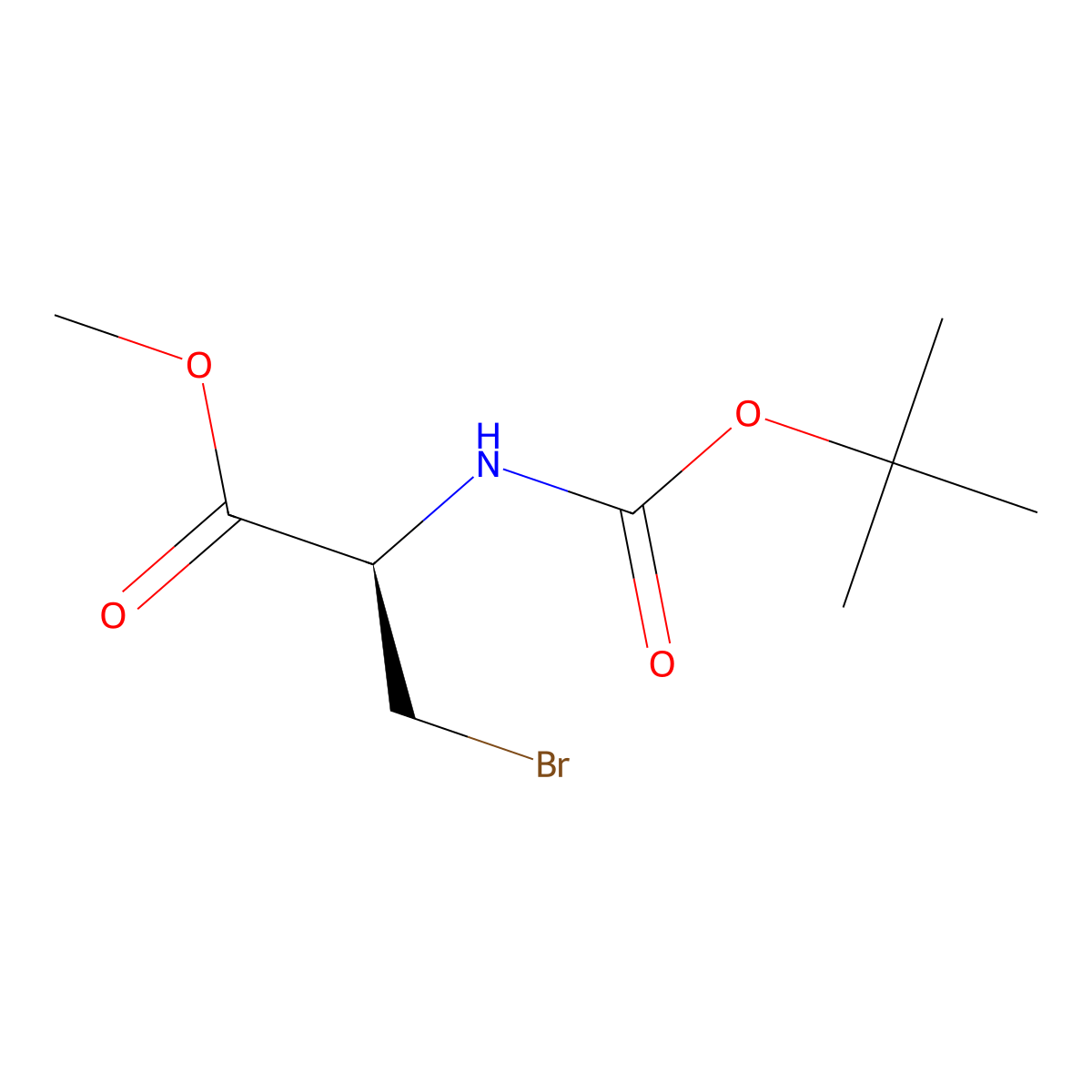 N-Boc-3-bromo-L-alanine Methyl Ester molecular structure, CAS 175844-11-8