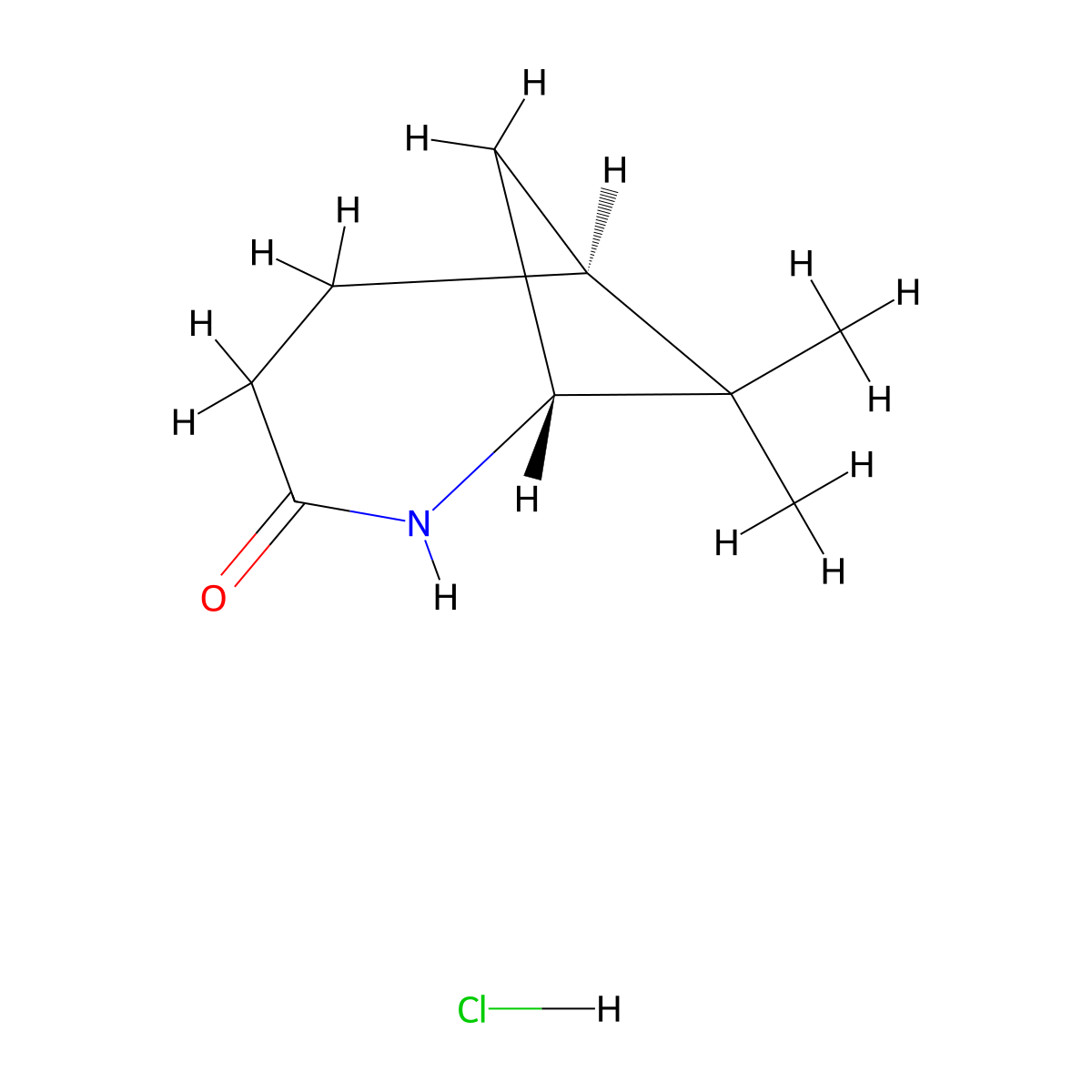 (1R,6S)-7,7-dimethyl-2-azabicyclo[4.1.1]octan-3-one hydrochloride molecular structure, CAS 175844-68-5