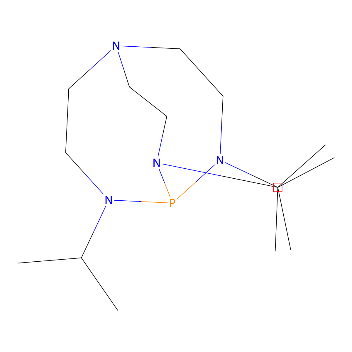 2,8,9-Triisopropyl-2,5,8,9-tetraaza-1-phosphabicyclo[3,3,3]undecane molecular structure, CAS 175845-21-3