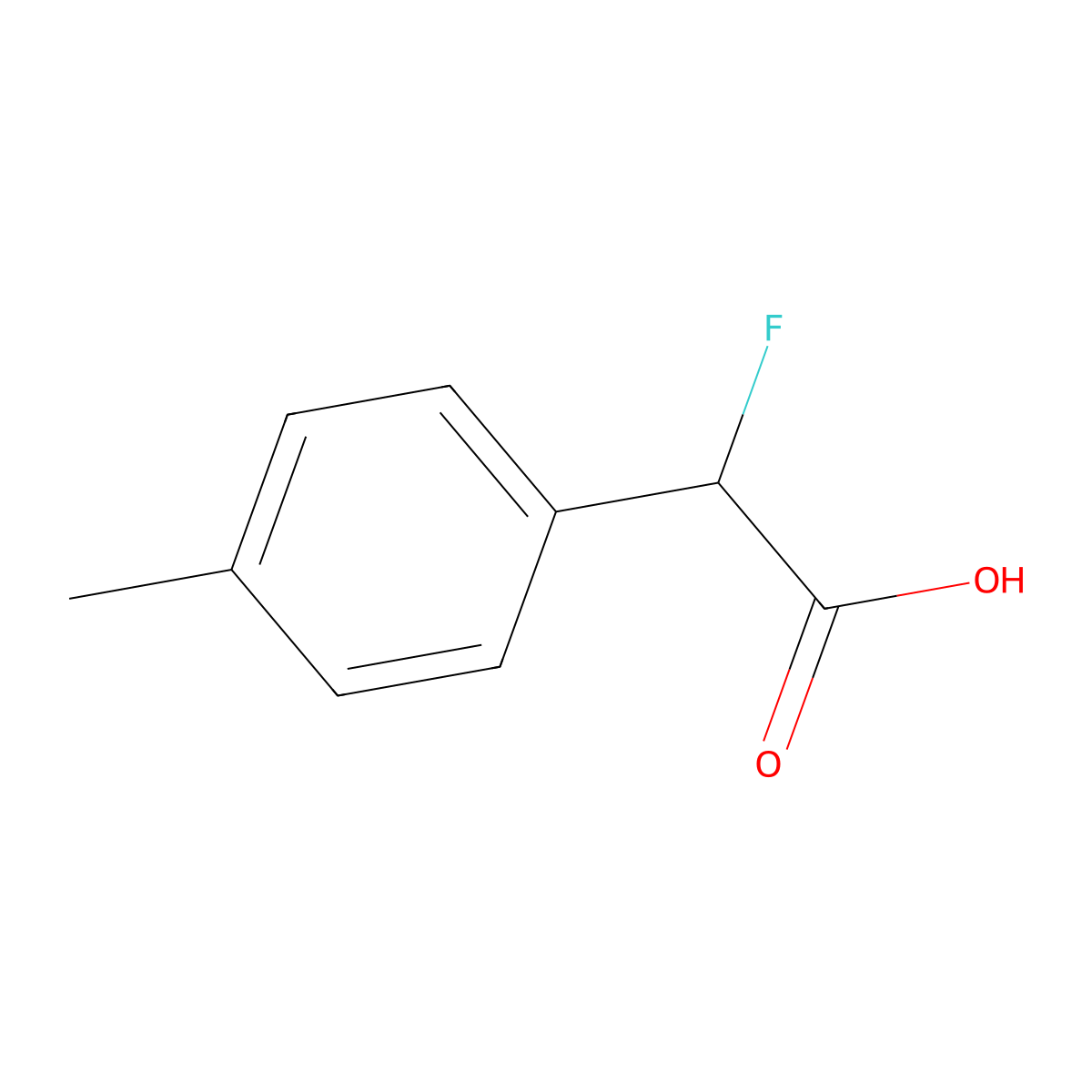 2-Fluoro-2-(p-tolyl)acetic acid molecular structure, CAS 175845-89-3