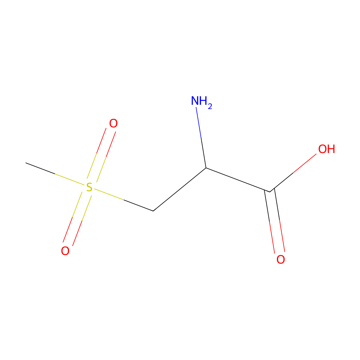 (2R)-2-amino-3-methanesulfonylpropanoic acid molecular structure, CAS 17585-61-4