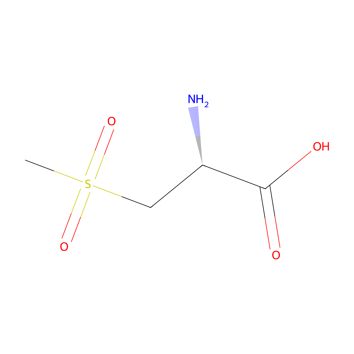(2R)-2-amino-3-methanesulfonylpropanoic acid molecular structure, CAS 17585-61-4